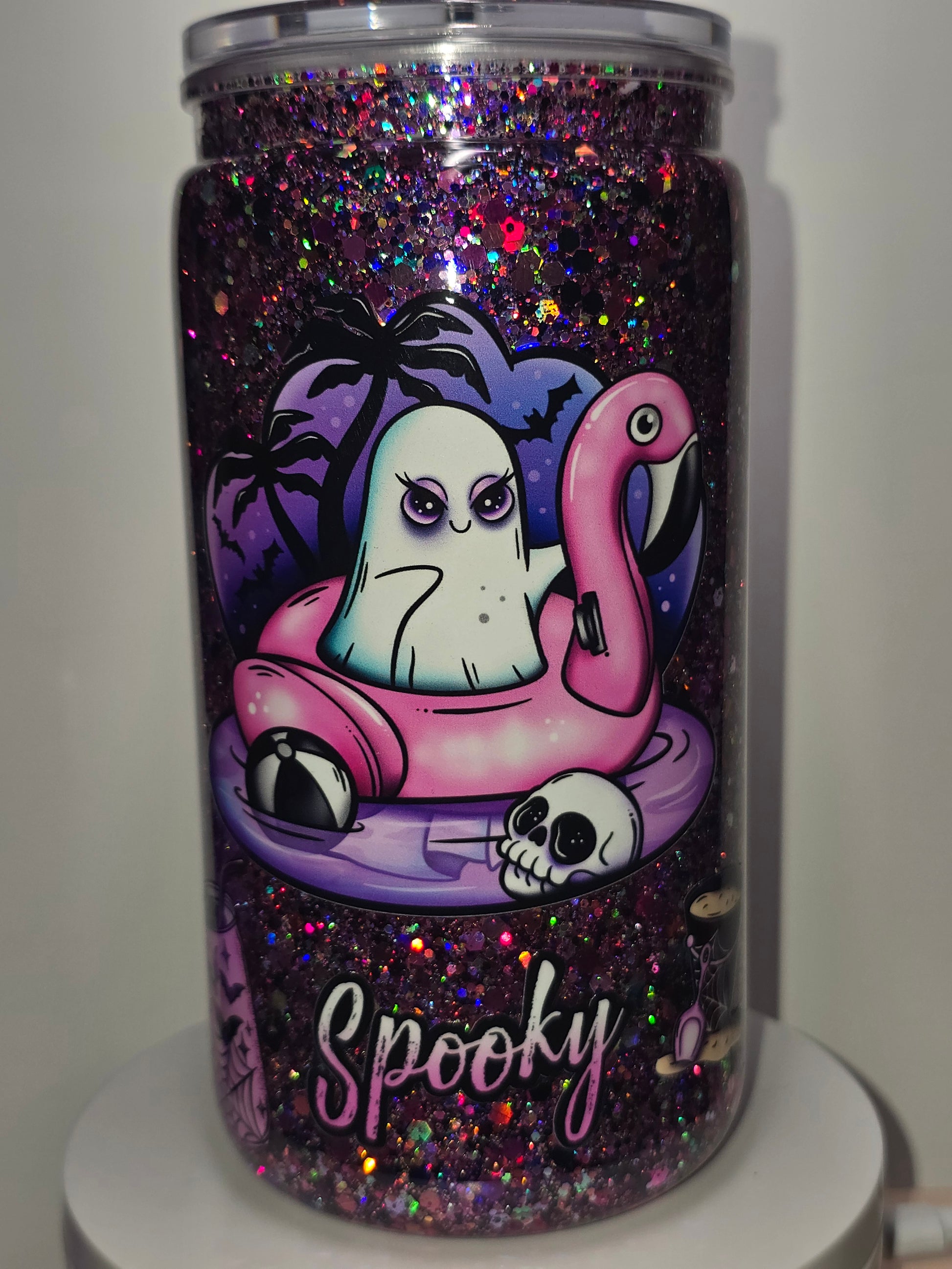 16oz. Snowglobe Tumbler - Suspended Glitter
