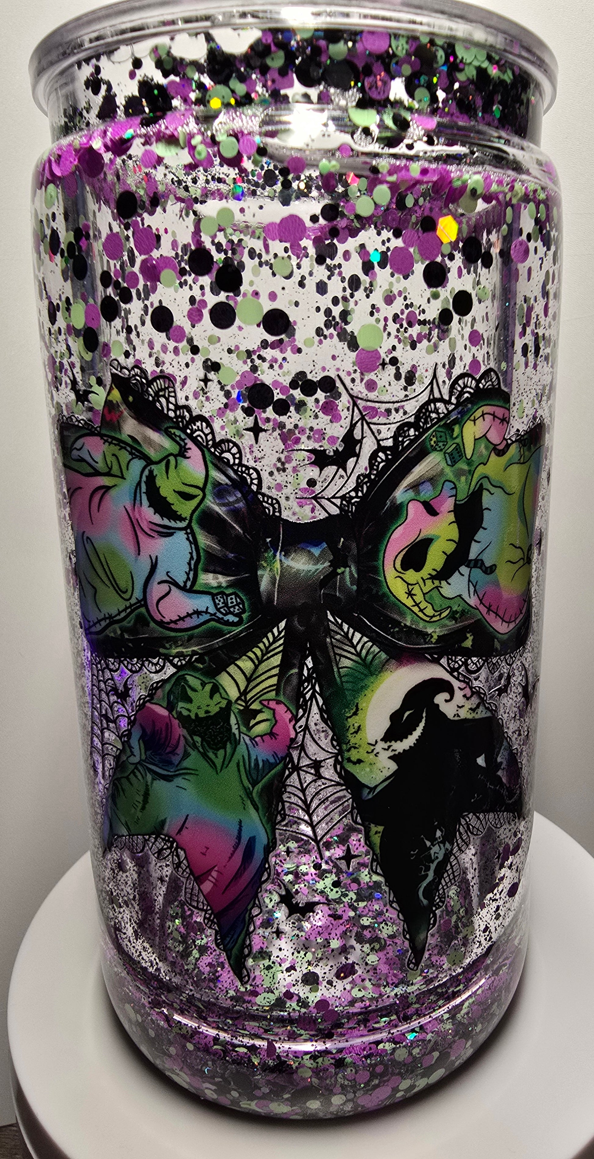 16oz. Acrylic Snowglobe Tumbler - Glitter Fast Flow