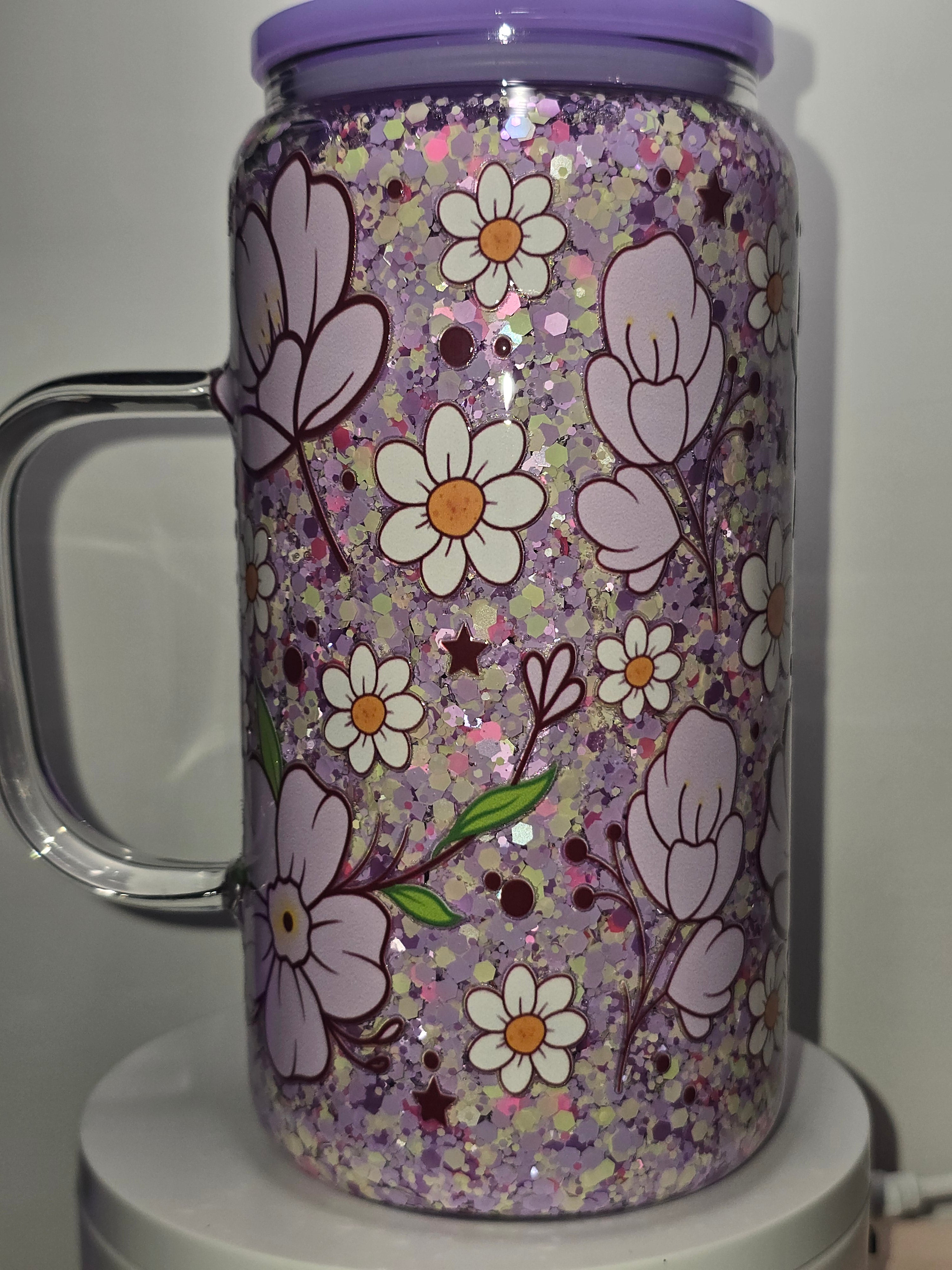 Purple Flowers & Daisies