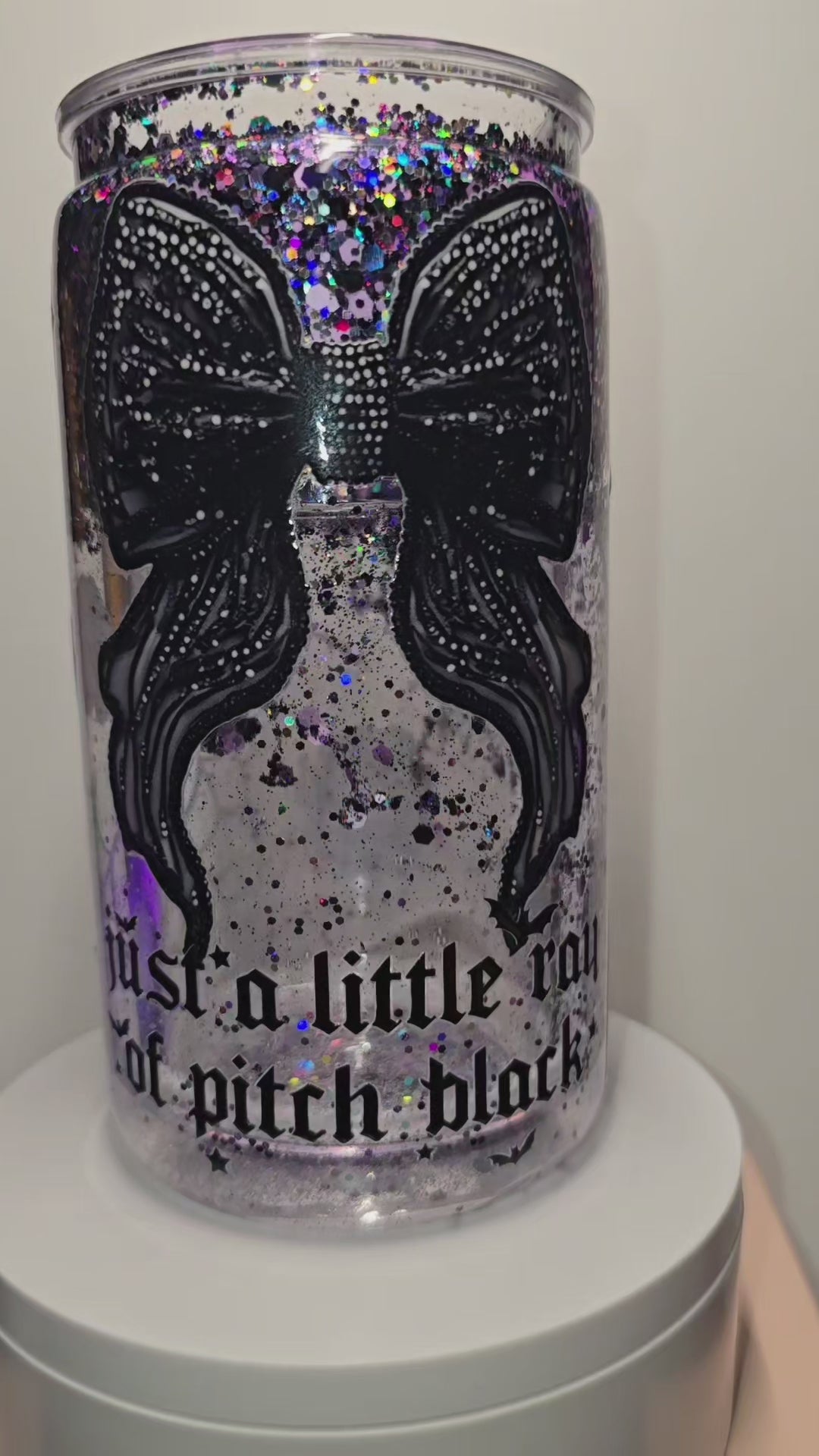 Little Ray of Pitch Black Coquette Bow - Fast Flow