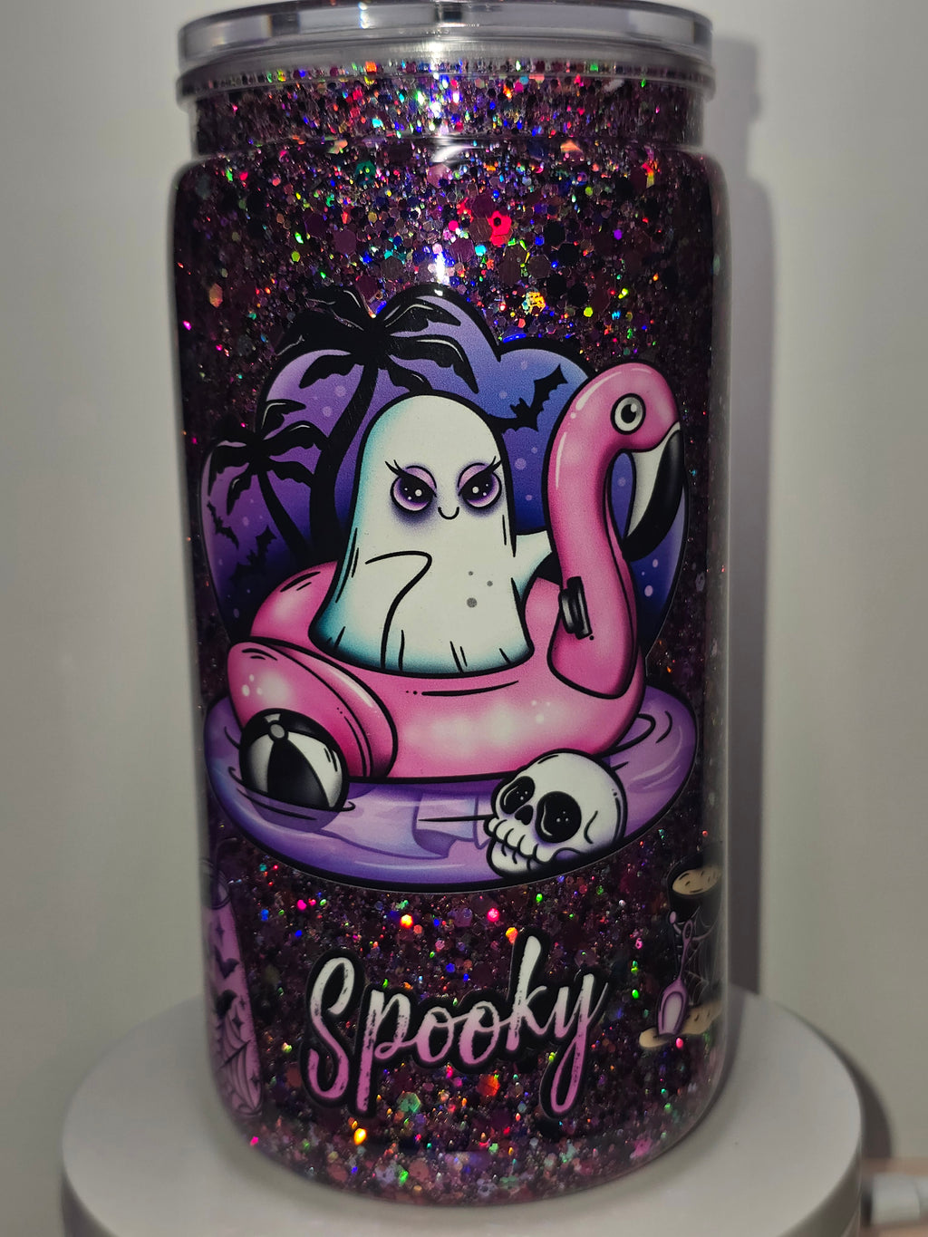 16oz. Snowglobe Tumbler - Suspended Glitter